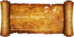 Dietrich Alajos névjegykártya