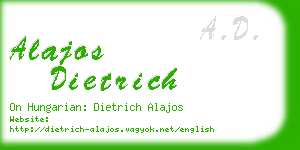 alajos dietrich business card